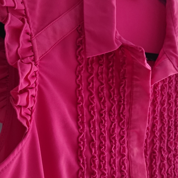 Hot pink sleeveless blouse size M - Picture 3 of 7